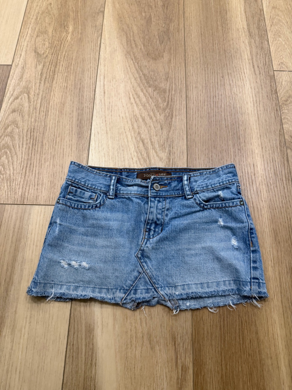 Y2K Hollister Light Blue Denim Mini Skirt